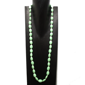 Kalung Manik Etnik Susun Gradasi Hijau Mint & Tosca - Aksesoris Wanita Handmade