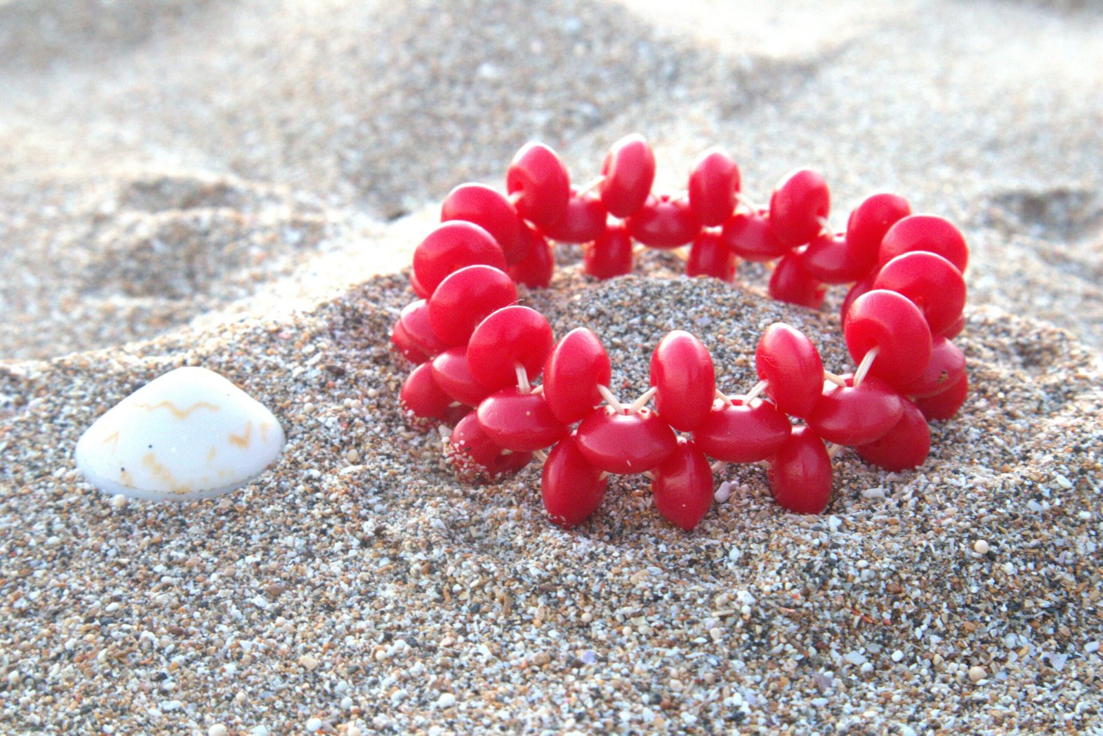 Gelang resin mentos kepang red