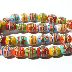 Glass Gold Venetian Beads