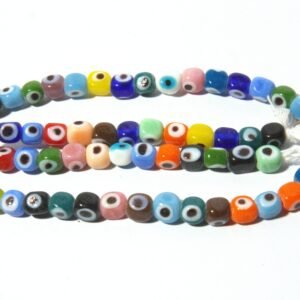 Glass mix square evil eyes