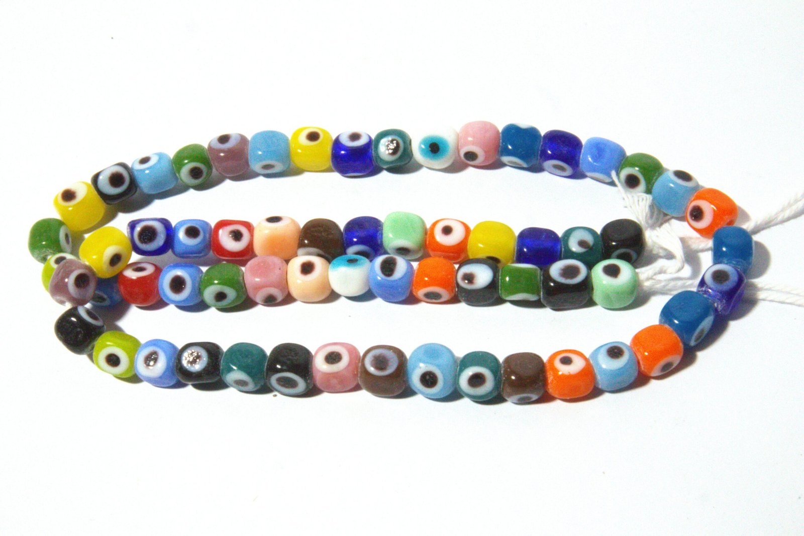 Glass mix square evil eyes
