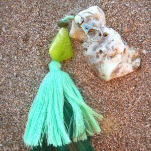 Gantungan kunci resin rumbai susun
