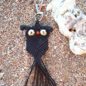Keyring rajut burung hantu