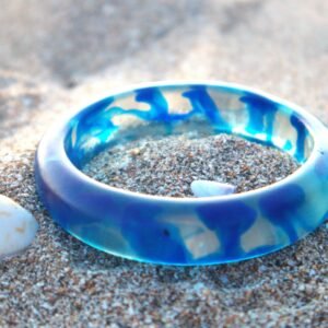 Resin bangle smokey blue 20mm